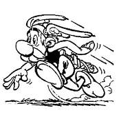 coloriage Asterix le gaulois court